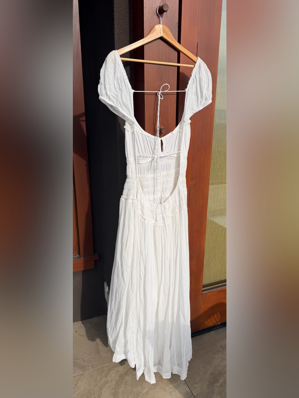 Free People White Midi Puff Sleeve Maxi Dress - Picture 11 of 12